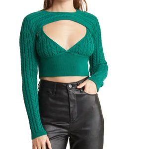 Ronny kobo cable knit sweater tank top